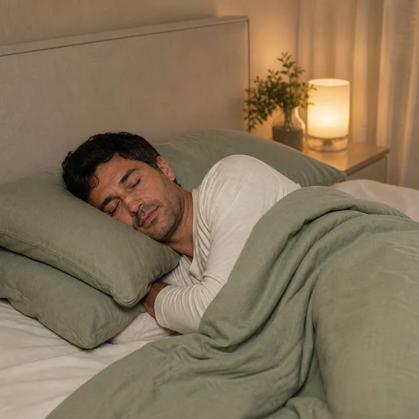Adhesive nasal strip worn during sleep for nasal breathing support