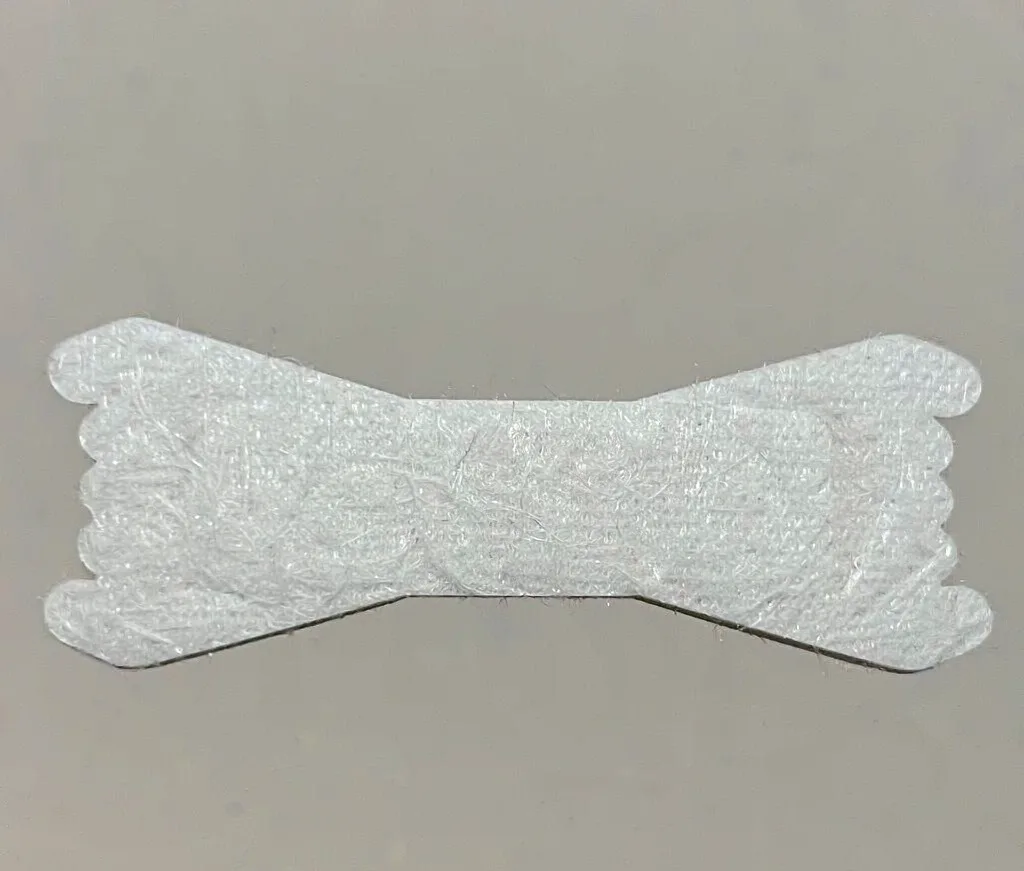 Close-up of the surface of white sports nasal strips